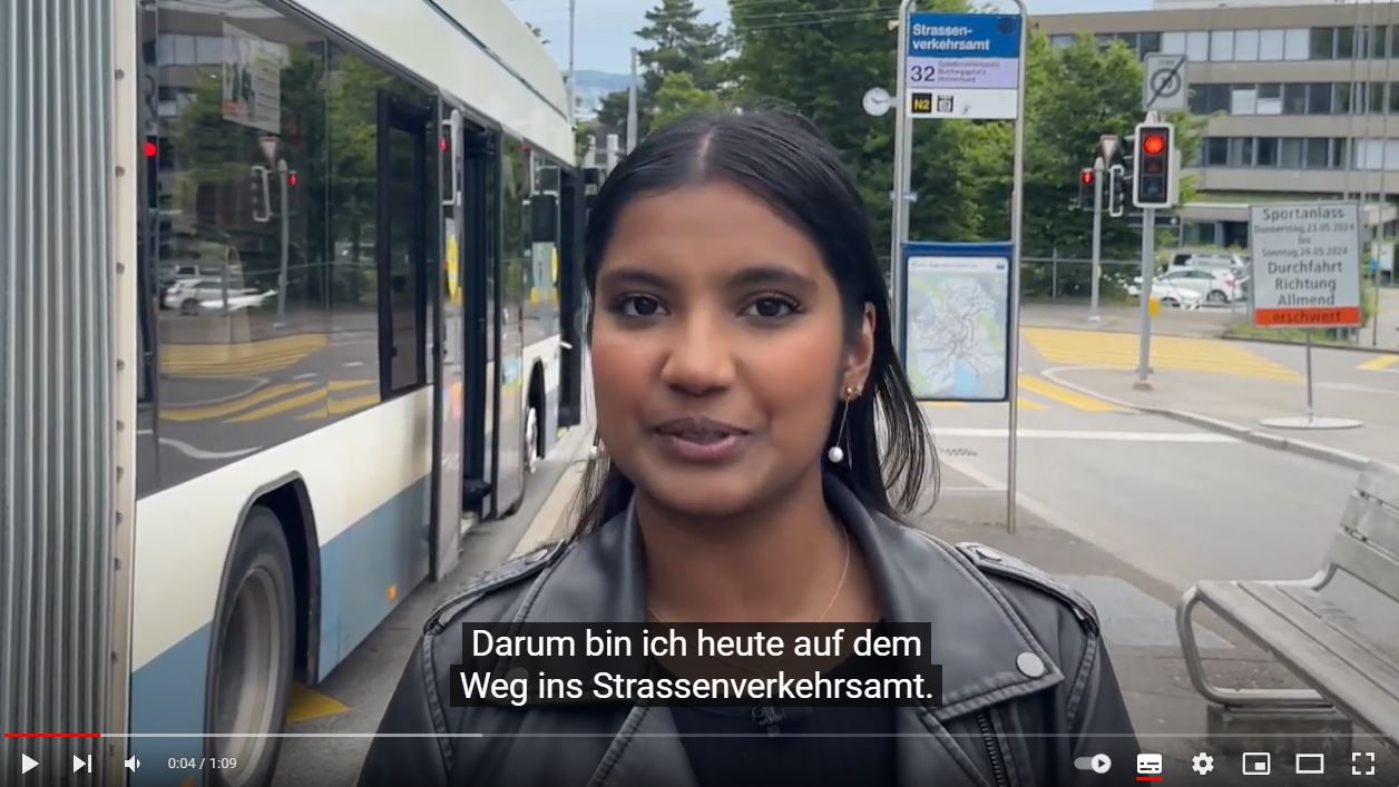 Printscreen aus dem Video  «Lernfahrgesuch einreichen»