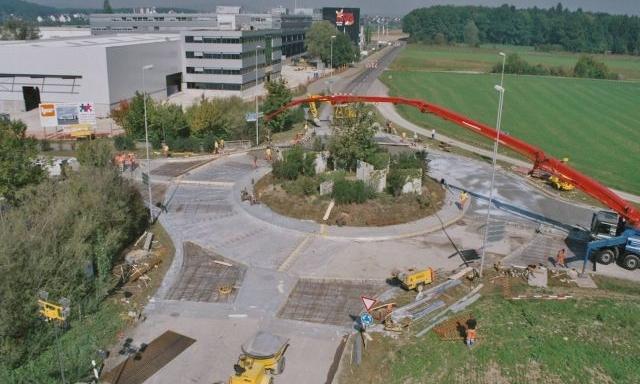 Der Betonkreisel in Rümlang während der Bauarbeiten