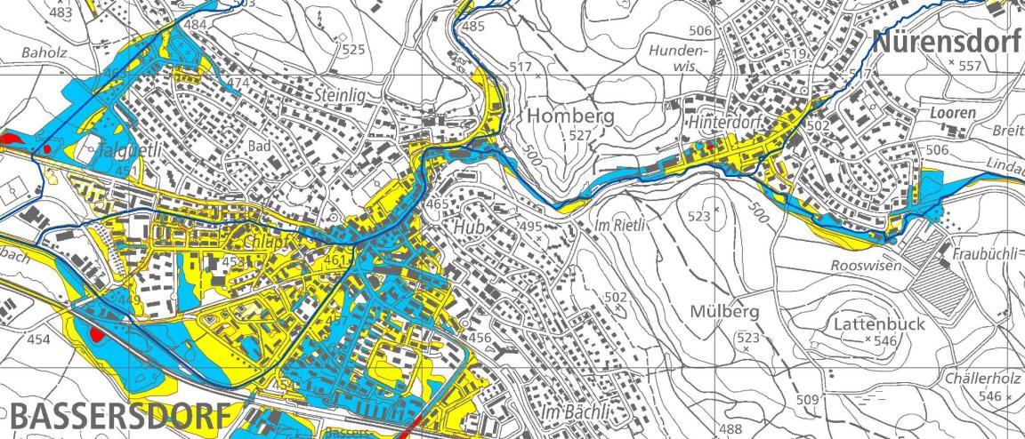 Synoptische Gefahrenkarte des Kantons Zürich