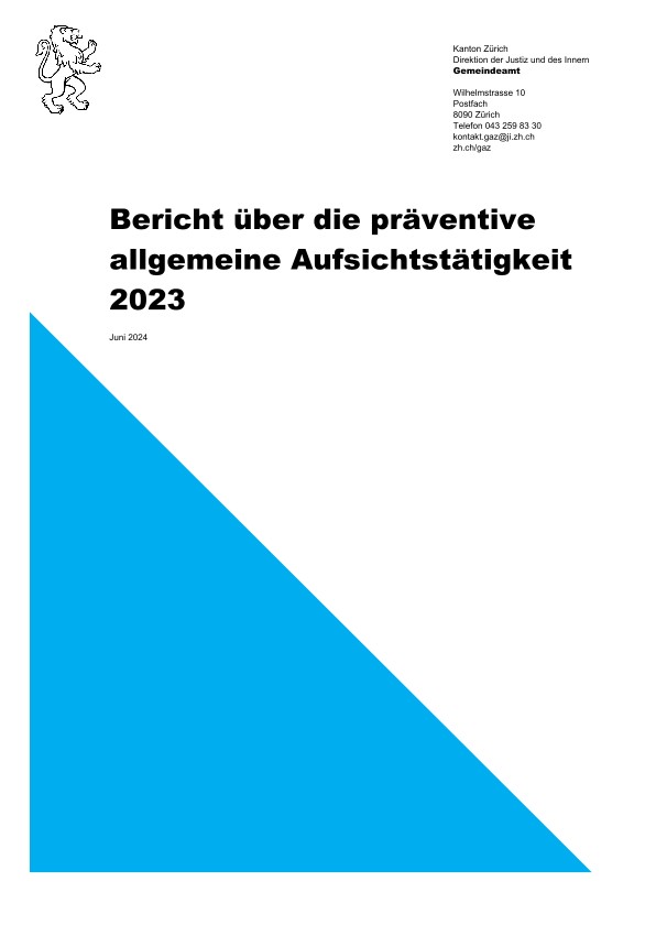 Bericht über die präventive allgemeine Aufsichtstätigkeit 2023