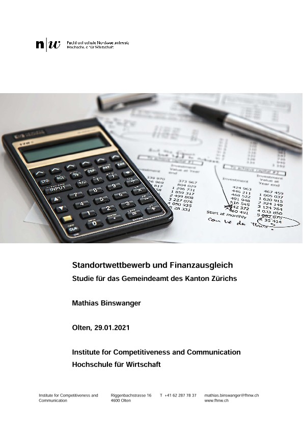 Standortwettbewerb und Finanzausgleich